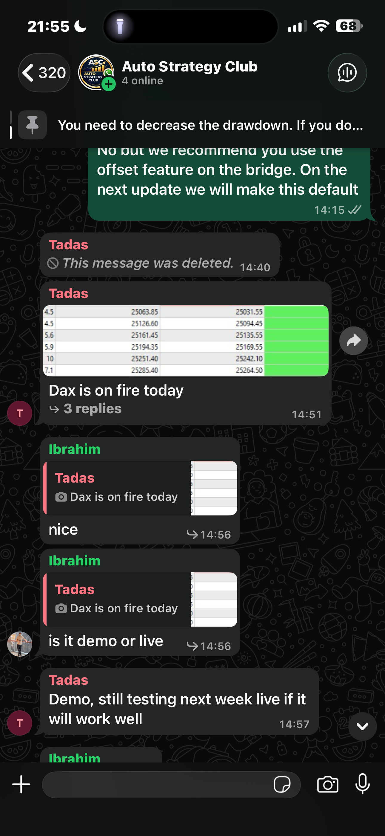 Member sharing results from running a variation on DAX