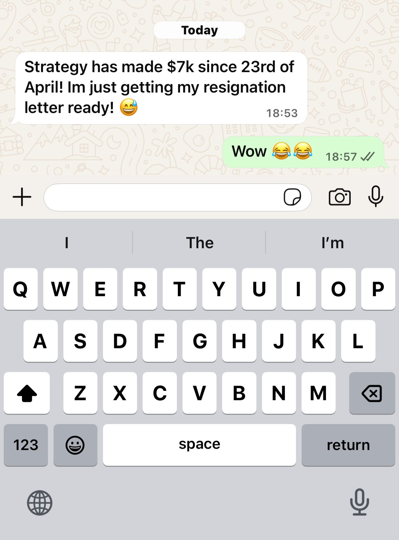 Member sharing a strong April result and updated backtests